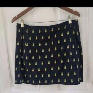J. Crew Navy Pineapple Mini Skirt Womens Size 8 New NWT